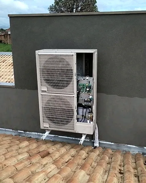 Registro da unidade externa e infraestrutura de um sistema de climatização Fujitsu